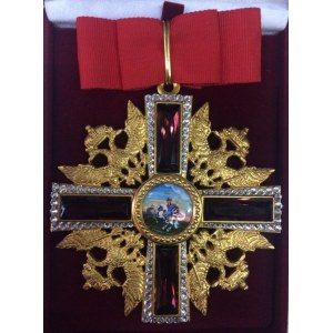 Крест ордена Святого Александра Невского по образцу к. XVIII в.(с хрусталём)