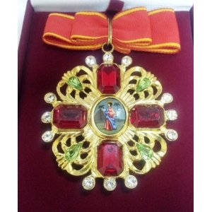 Крест ордена Святой Анны по образцу к. XVIII в.(с хрусталём)