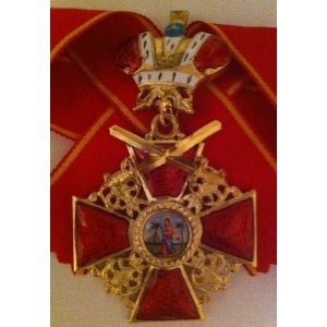 Крест ордена Святой Анны 1 ст.(с верхними мечами,с короной)